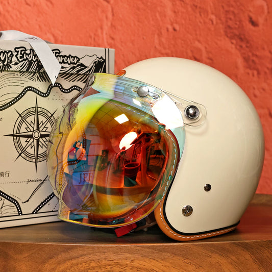 Taiwan JEF motorcycle retro helmet men's 3C cool lining summer helmet locomotive pedal 3/4 helmet women's high value