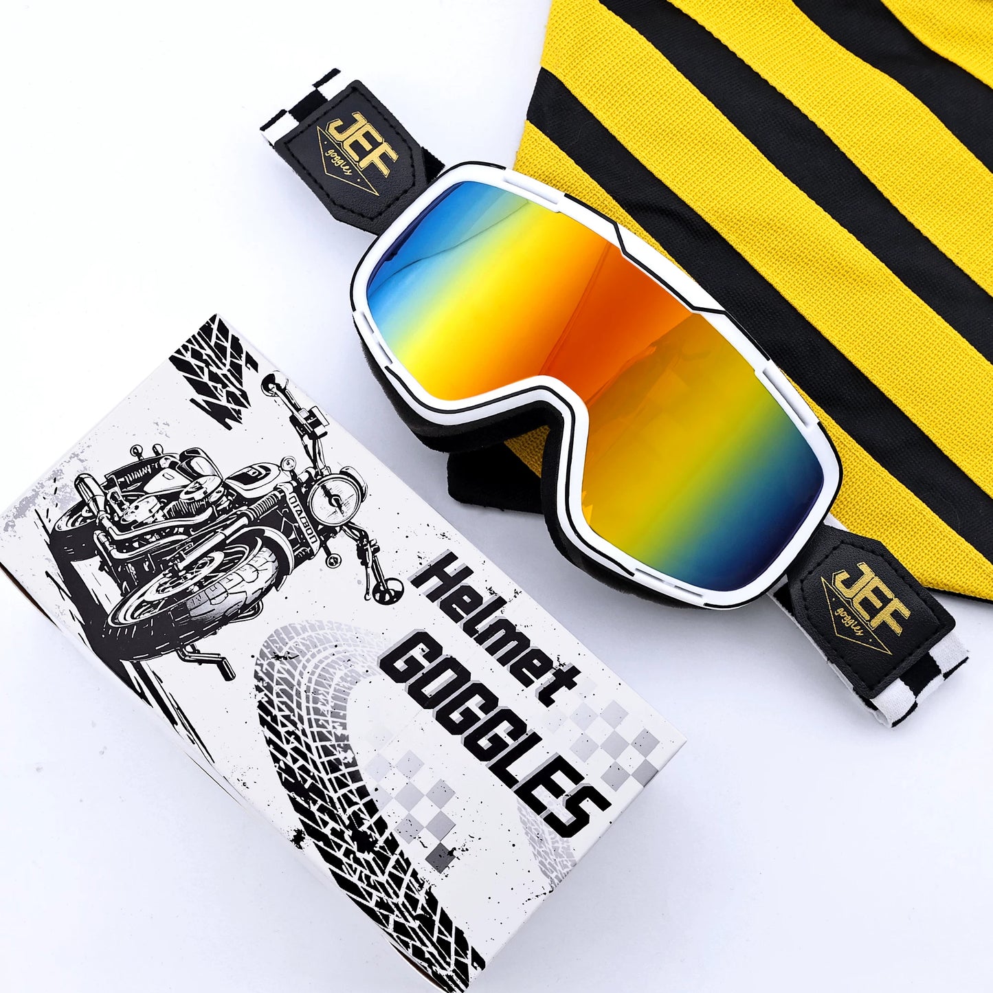 Taiwan JEF motorcycle goggles helmet universal goggles retro locomotive riding sun protection sand off-road glasses