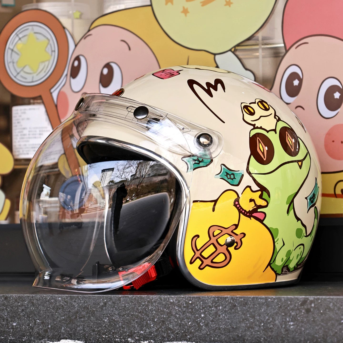 Taiwan JEF retro helmet men's and women's spring and summer electric pedal motorcycle riding helmet 3C three-quarter helmet