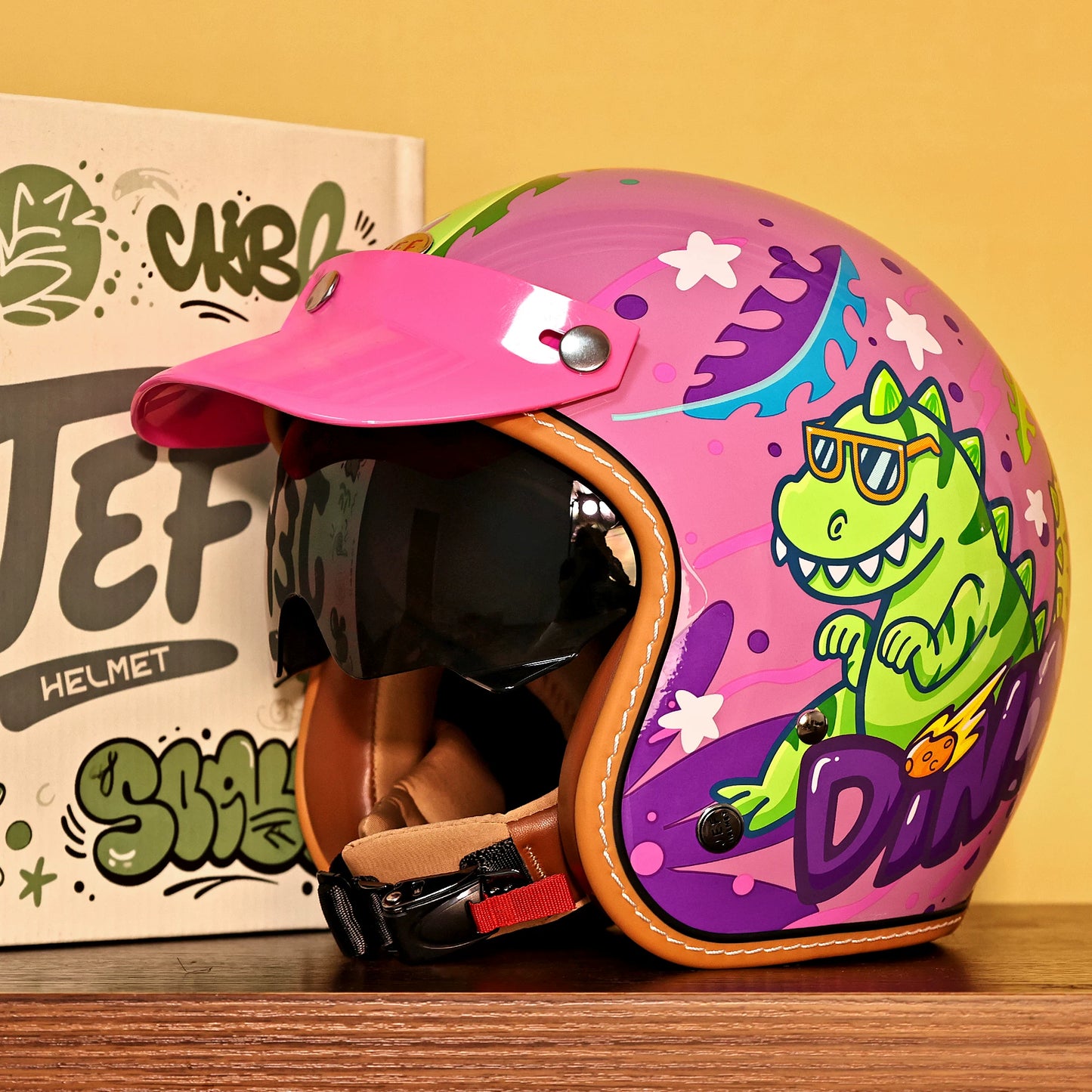 Taiwan JEF children's helmet female 3C four-season helmet spring and summer male students electric vehicle motorcycle cute hard hat
