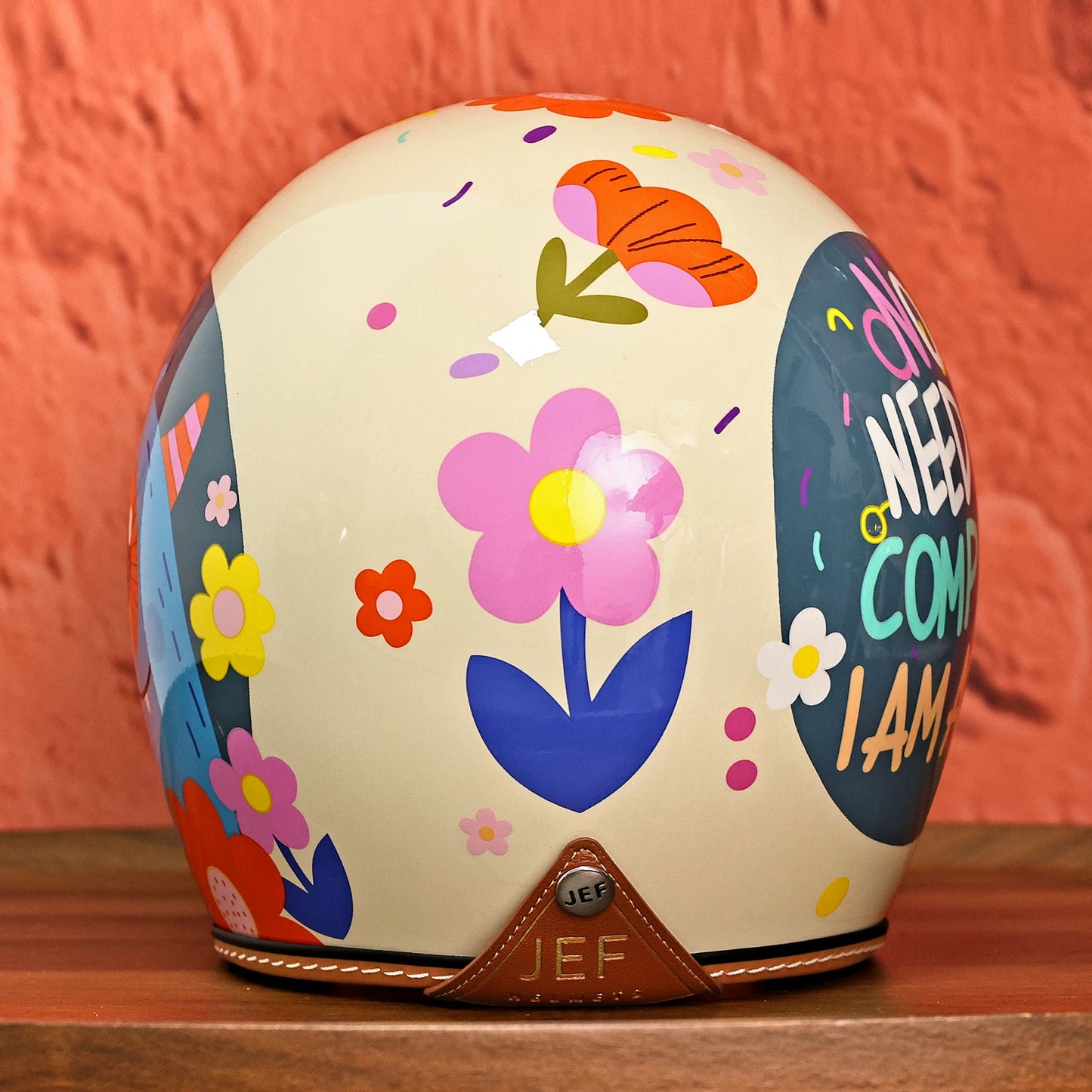 Taiwan JEF helmet retro riding 3C hard hat cartoon cute parent-child helmet men's and women's electric motorcycle 3/4 helmet