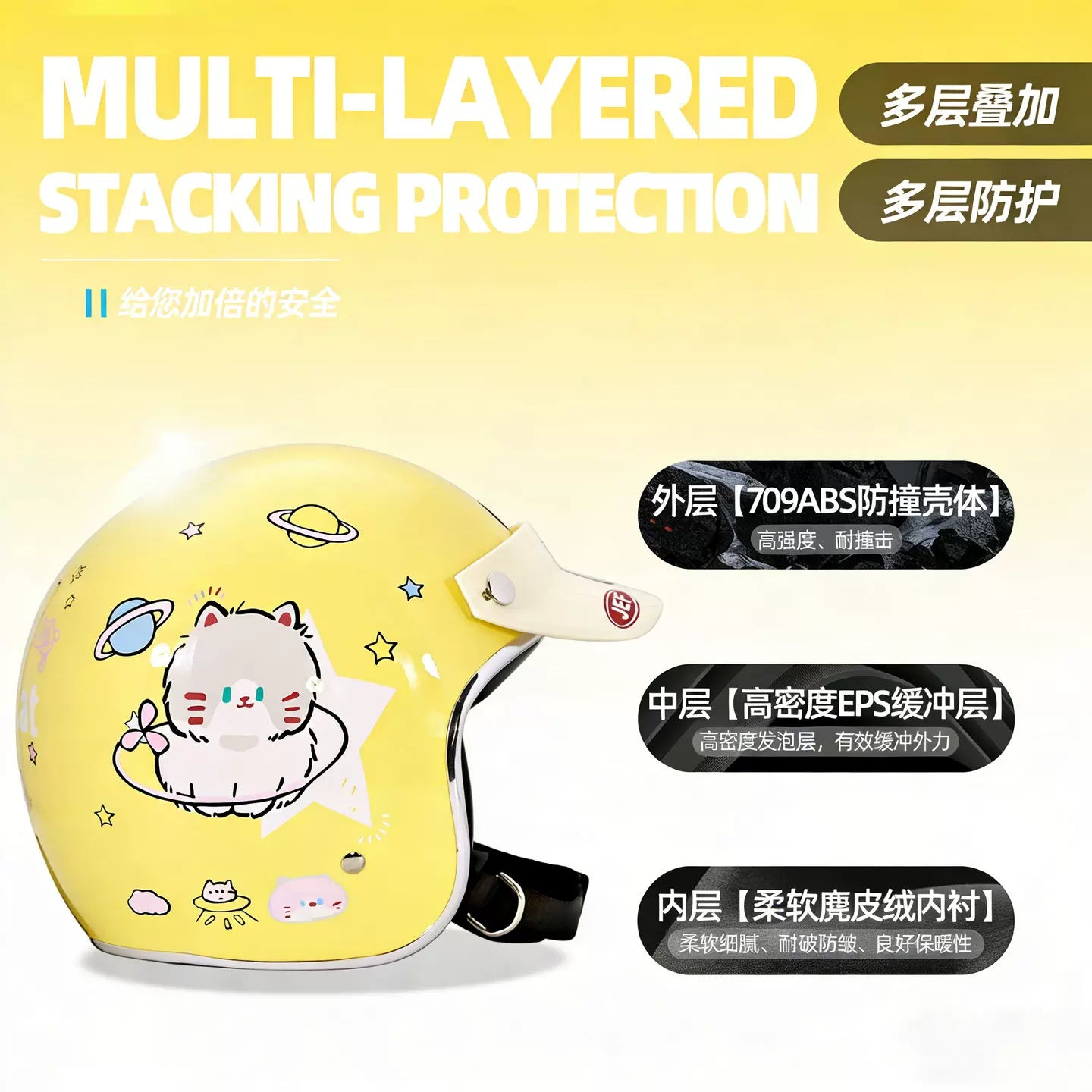 Taiwan JEF retro small helmet body electric pedal motorcycle helmet men and women spring and summer commuting three-quarter helmet