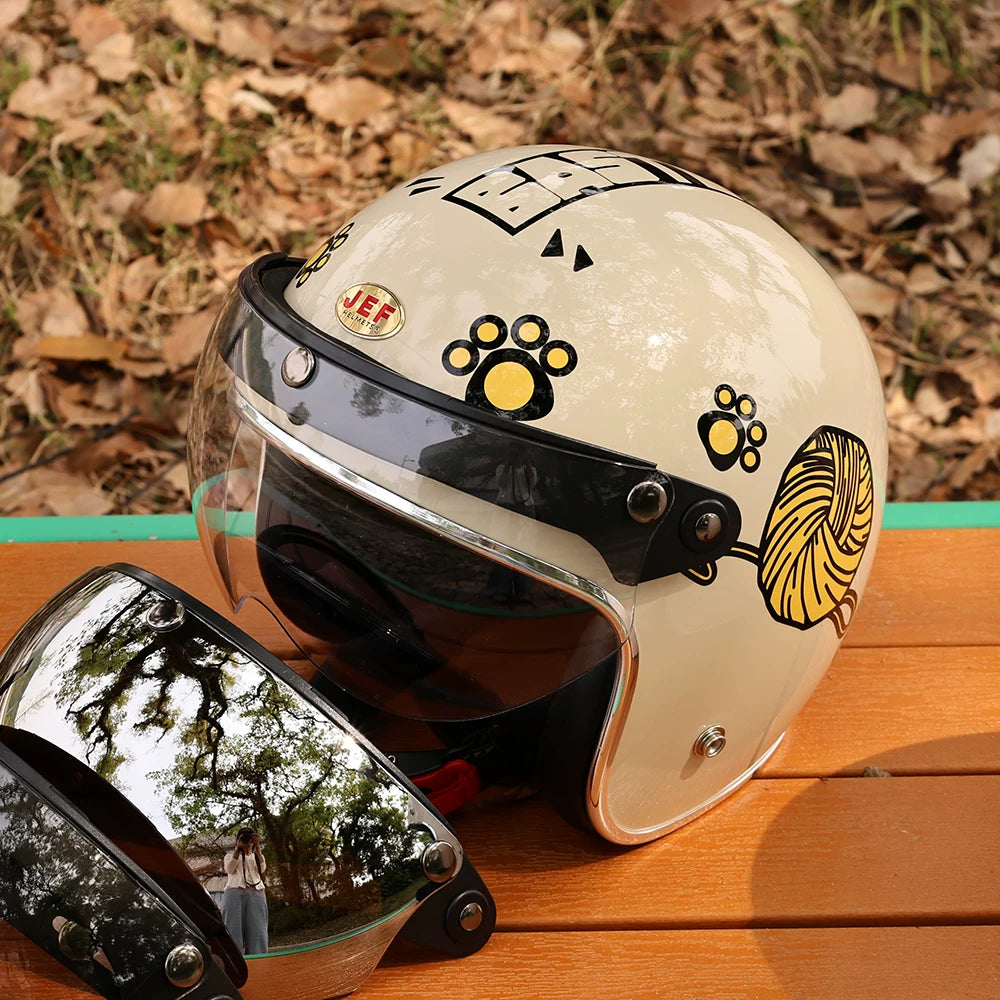Taiwan JEF helmet, goggles, pilot W mirror, three-button lens, sun protection, UV protection, UV protection, enhanced wear resistance