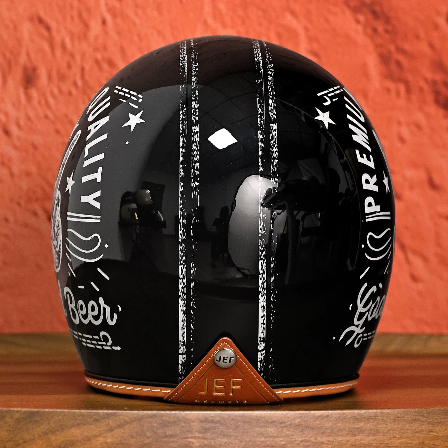 Taiwan JEF retro helmet men's motorcycle three-quarter helmet women's pedal cruise locomotive summer four-season helmet