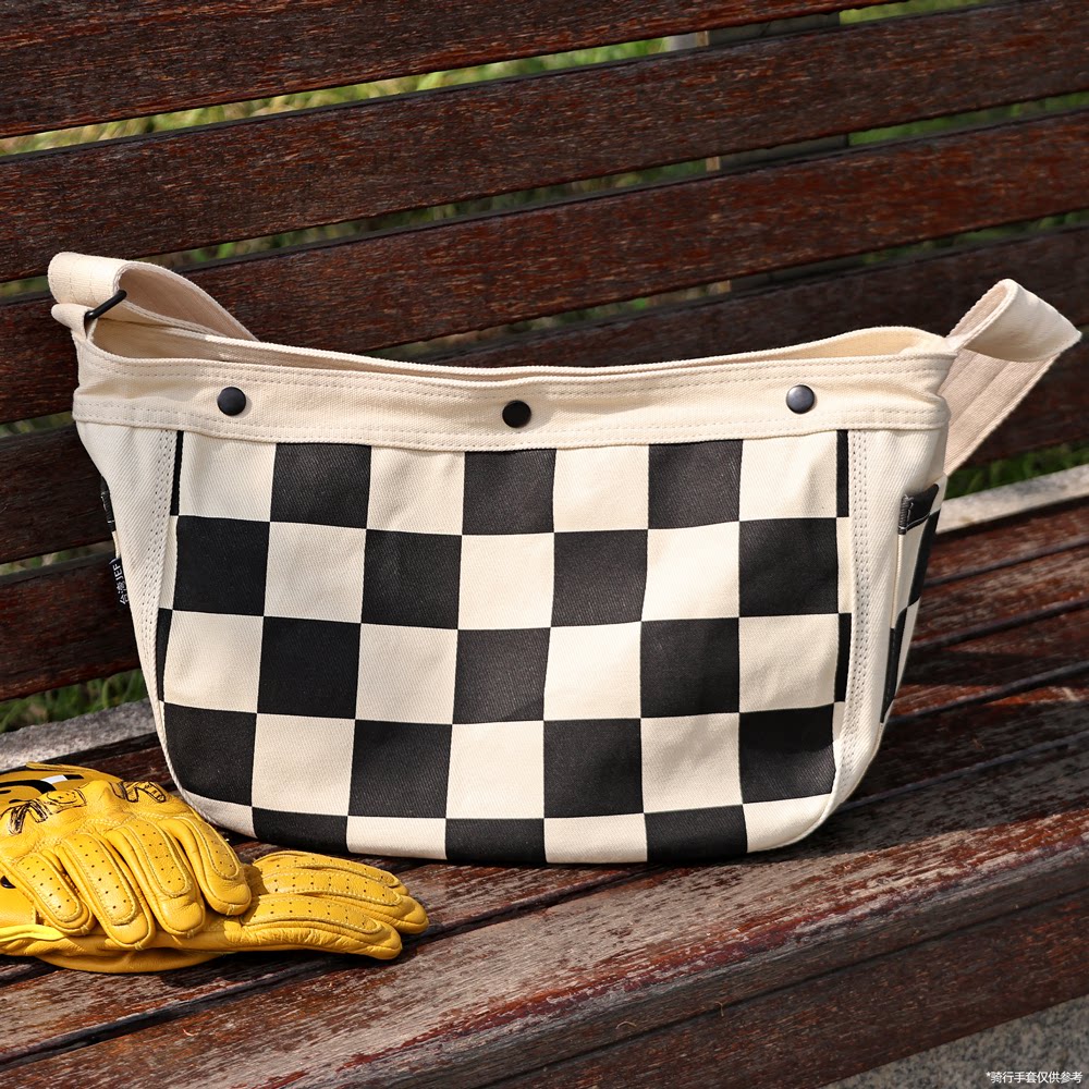 Taiwan JEF helmet messenger bag American canvas bag retro newsboy bag large capacity thick locomotive riding rider bag