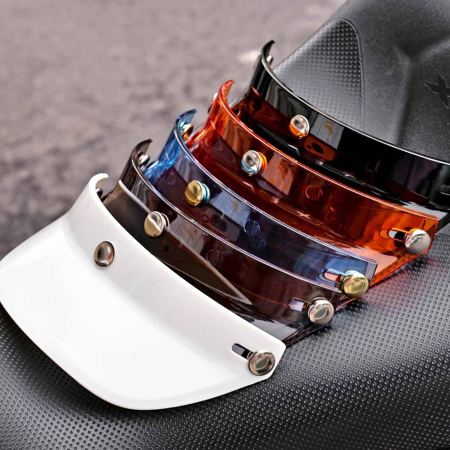 Taiwan JEF helmet brim motorcycle 3/4 helmet three-button small helmet body brim sun visor retro universal tongue