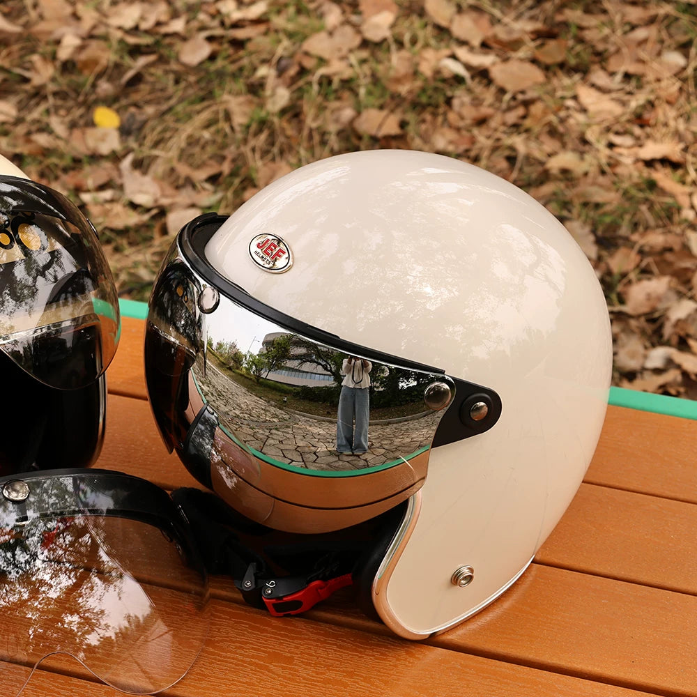 Taiwan JEF helmet, goggles, pilot W mirror, three-button lens, sun protection, UV protection, UV protection, enhanced wear resistance