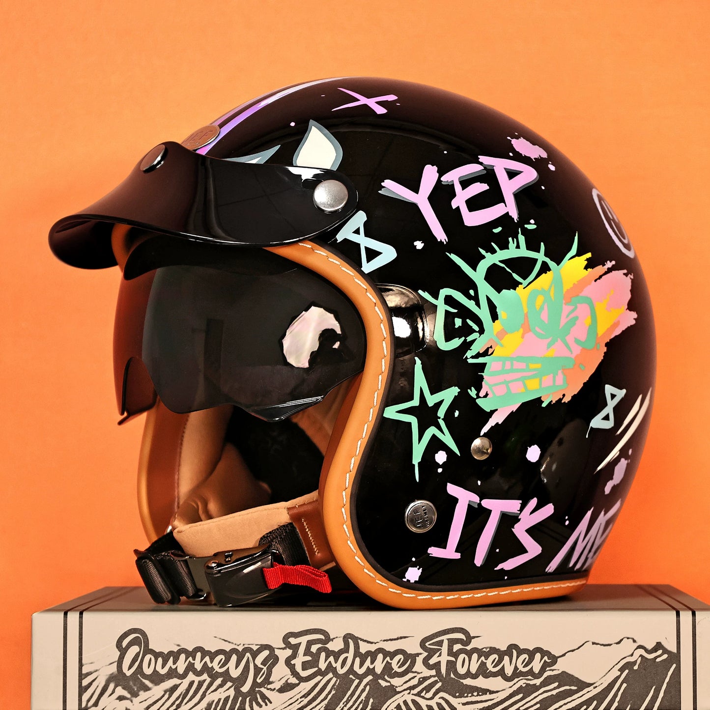 Taiwan JEF motorcycle retro helmet endoscope film men and women four seasons electric motorcycle half helmet pedal three-quarters helmet autumn