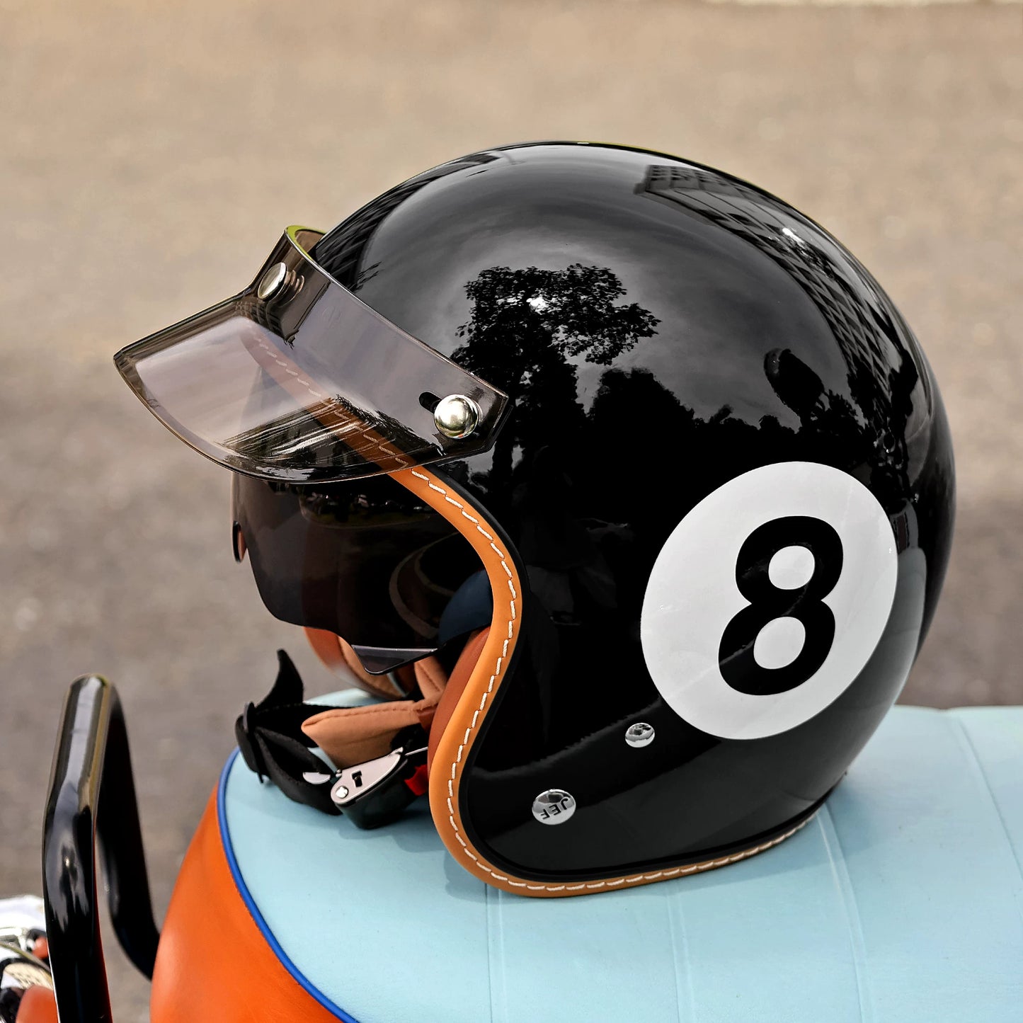 Taiwan JEF retro helmet female cruise motorcycle half helmet male personality 3C summer cool lining 3/4 helmet four seasons