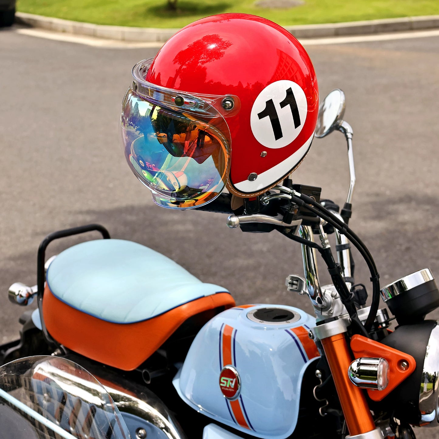 Taiwan JEF retro helmet female cruise motorcycle half helmet male personality 3C summer cool lining 3/4 helmet four seasons