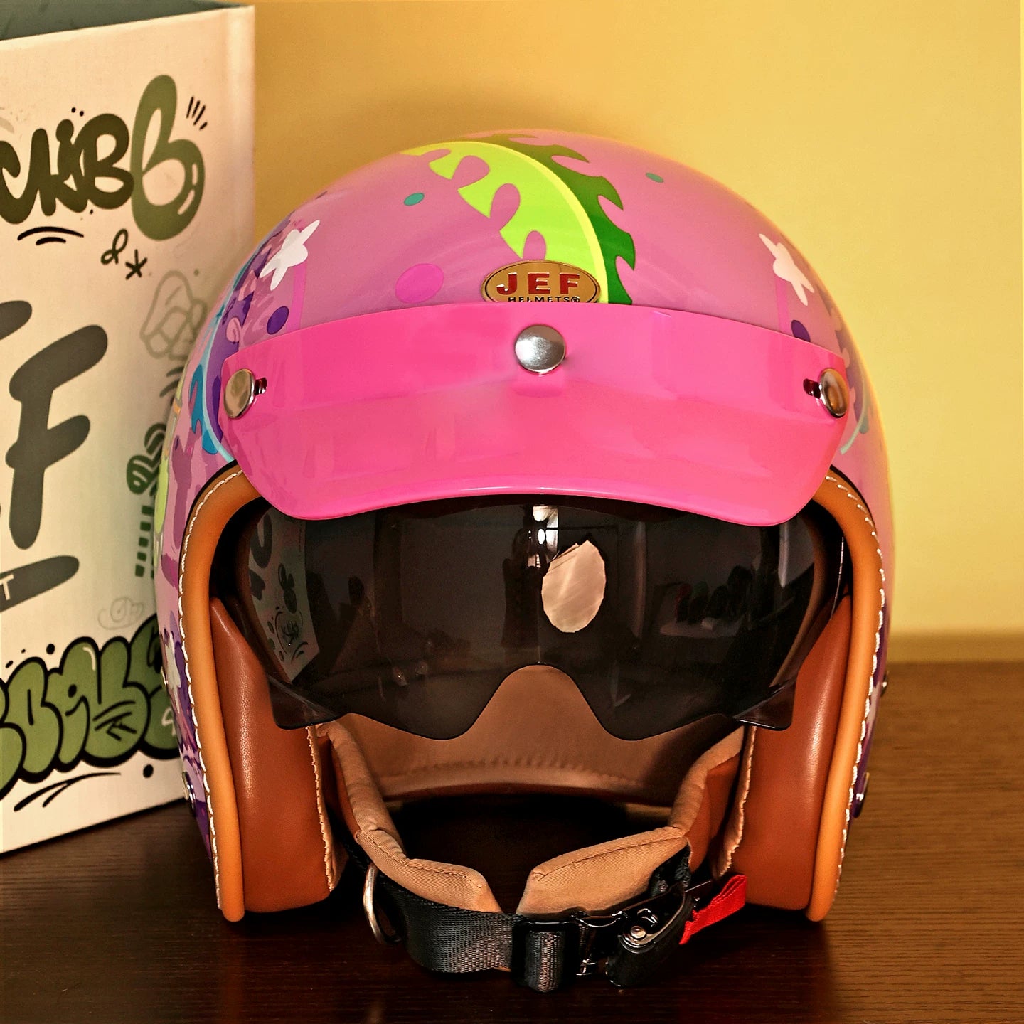 Taiwan JEF children's helmet female 3C four-season helmet spring and summer male students electric vehicle motorcycle cute hard hat