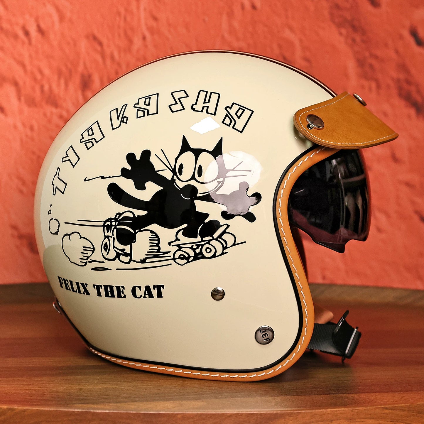 Taiwan JEF retro helmet motorcycle three-quarter helmet men's and women's locomotive half helmet American cruise pedal helmet summer