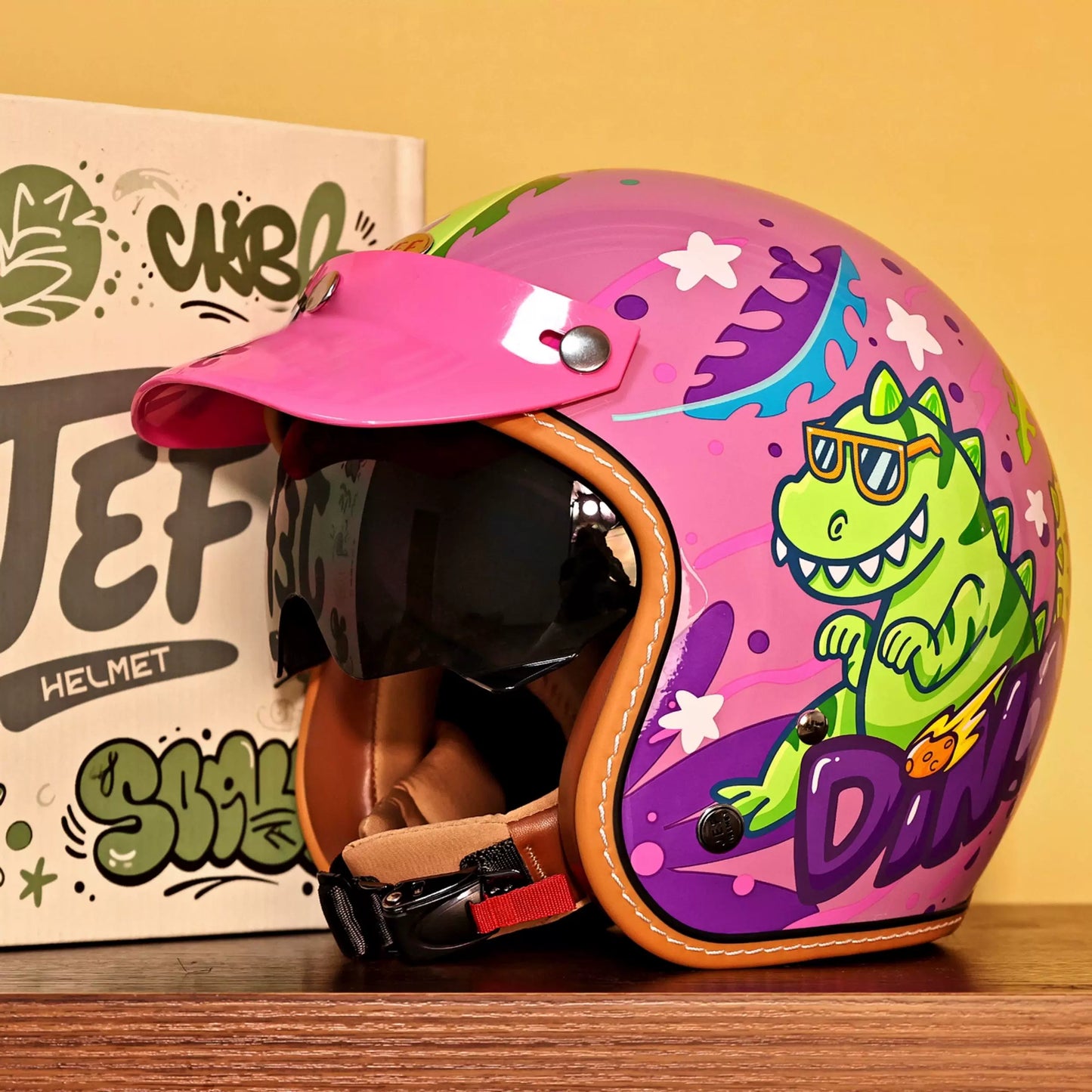Taiwan JEF children's helmet female 3C four-season helmet spring and summer male students electric vehicle motorcycle cute hard hat