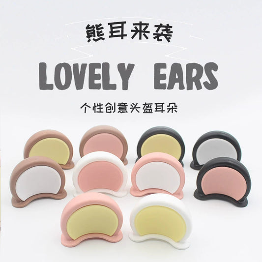 Bear ears, electric vehicles, motorcycle decorations, helmets, motorcycle light heads, cute cat ears, personality, high-value accessories