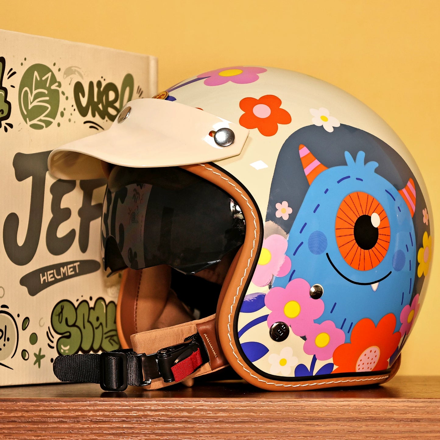 Taiwan JEF children's helmet female 3C four-season helmet spring and summer male students electric vehicle motorcycle cute hard hat