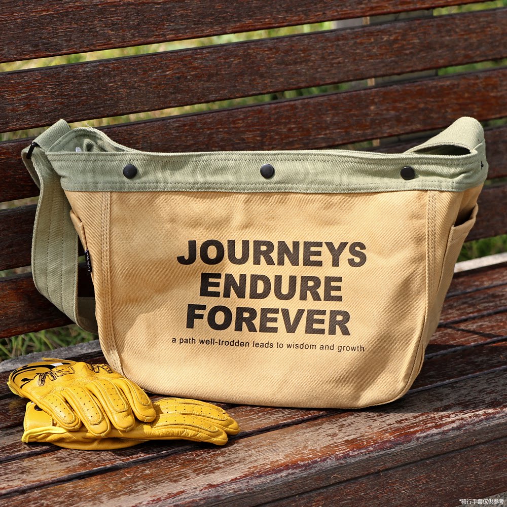Taiwan JEF helmet messenger bag American canvas bag retro newsboy bag large capacity thick locomotive riding rider bag