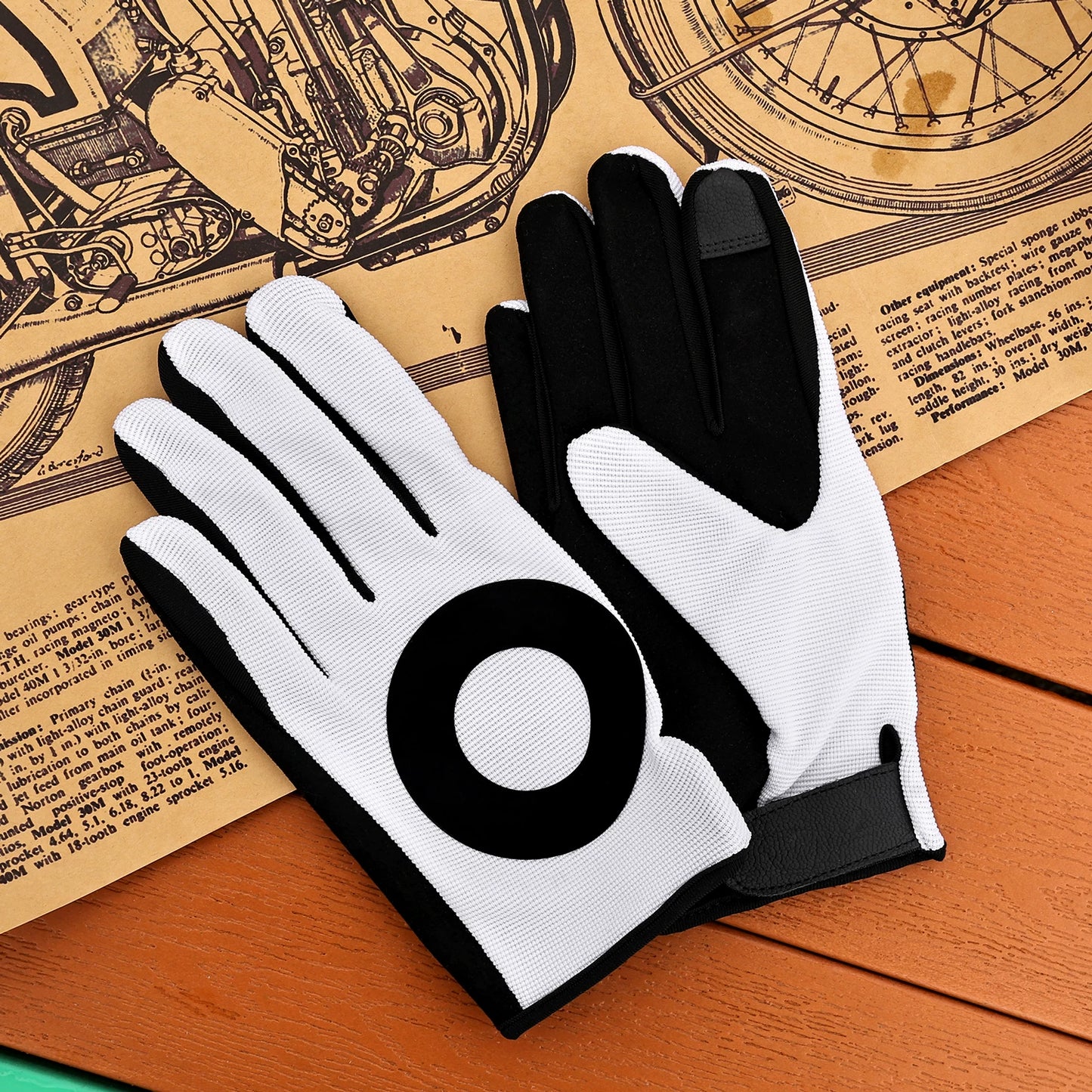 Taiwan JEF motorcycle gloves summer breathable four seasons retro locomotive men's and women's riding cruise motorcycle gloves equipment