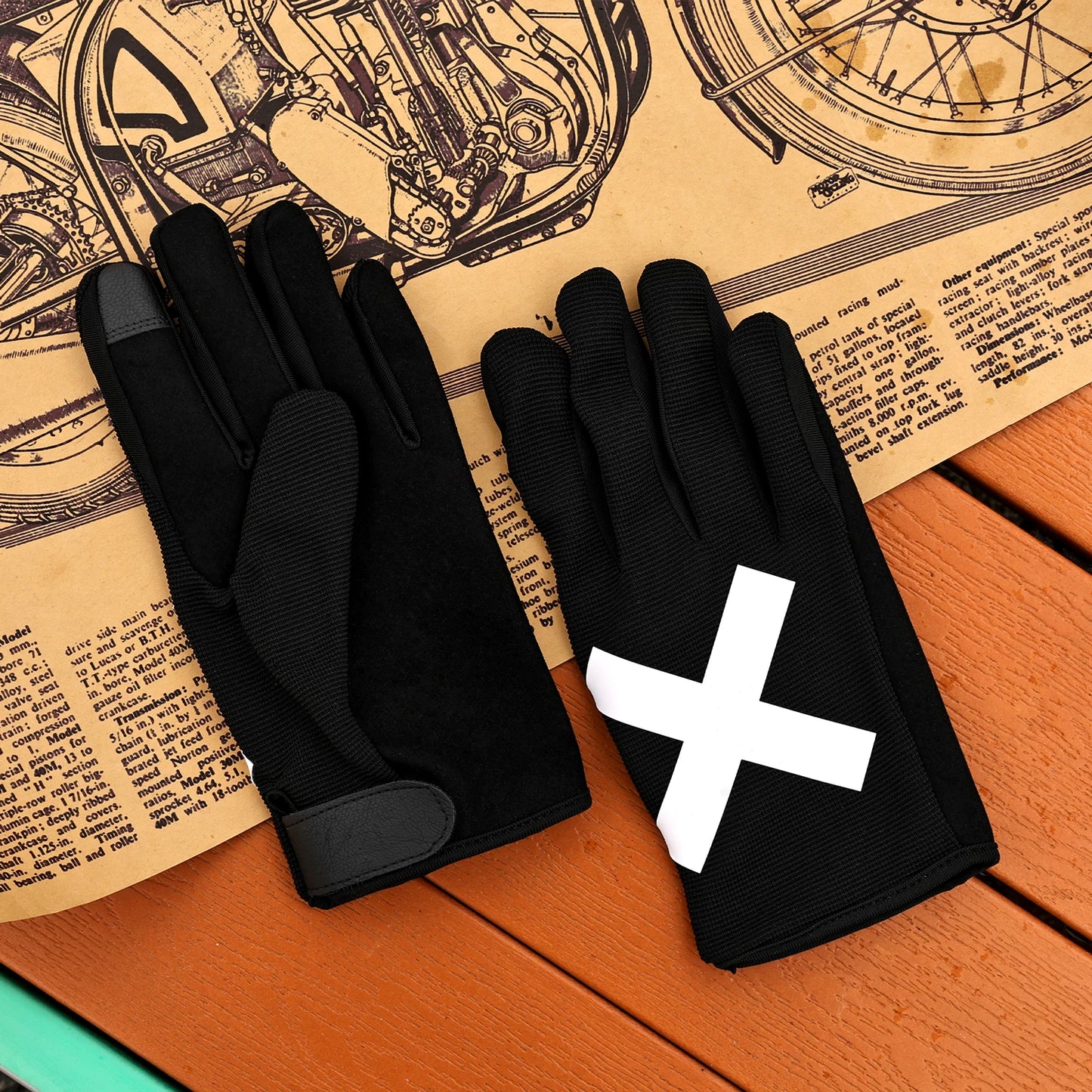 Taiwan JEF motorcycle gloves summer breathable four seasons retro locomotive men's and women's riding cruise motorcycle gloves equipment