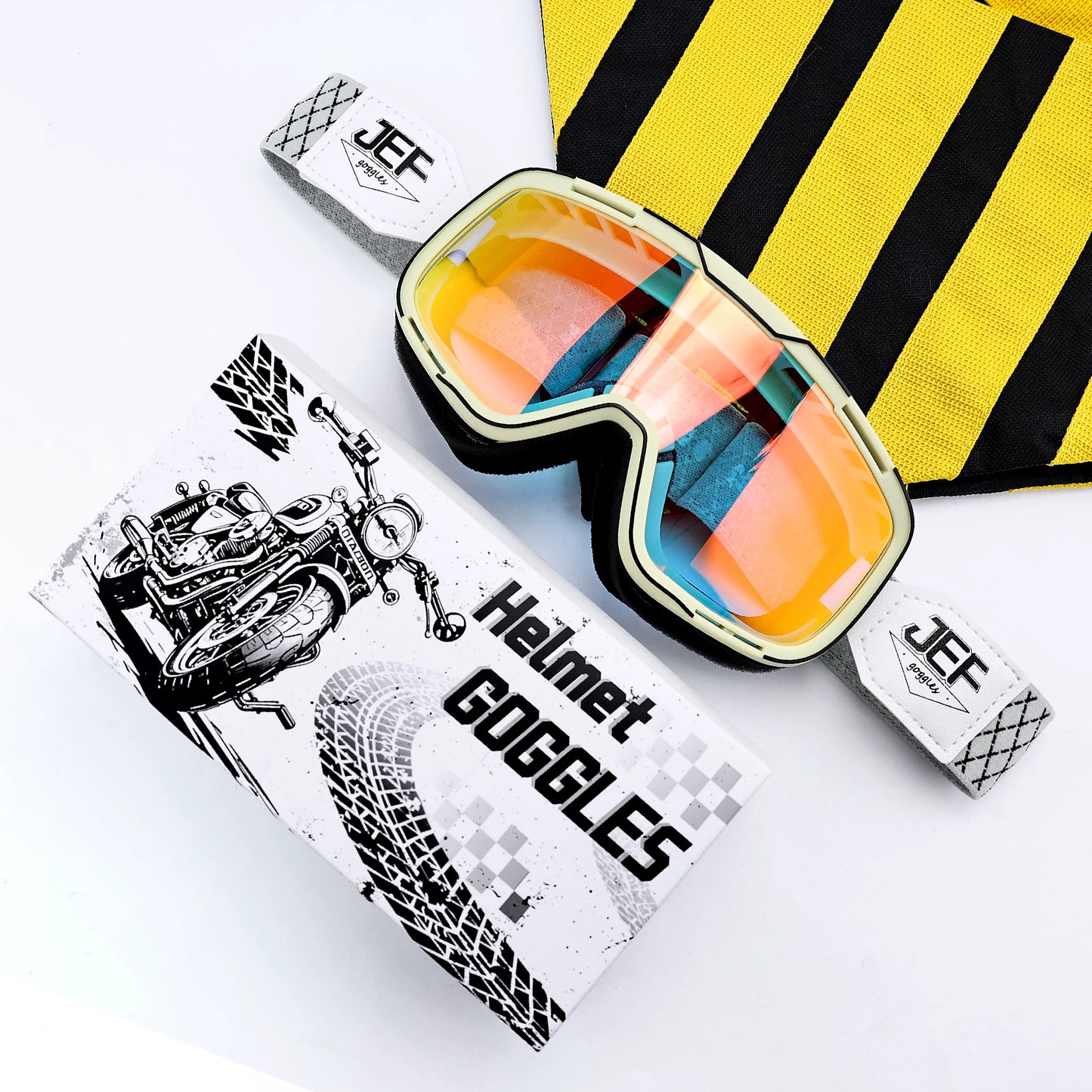 Taiwan JEF motorcycle goggles helmet universal goggles retro locomotive riding sun protection sand off-road glasses