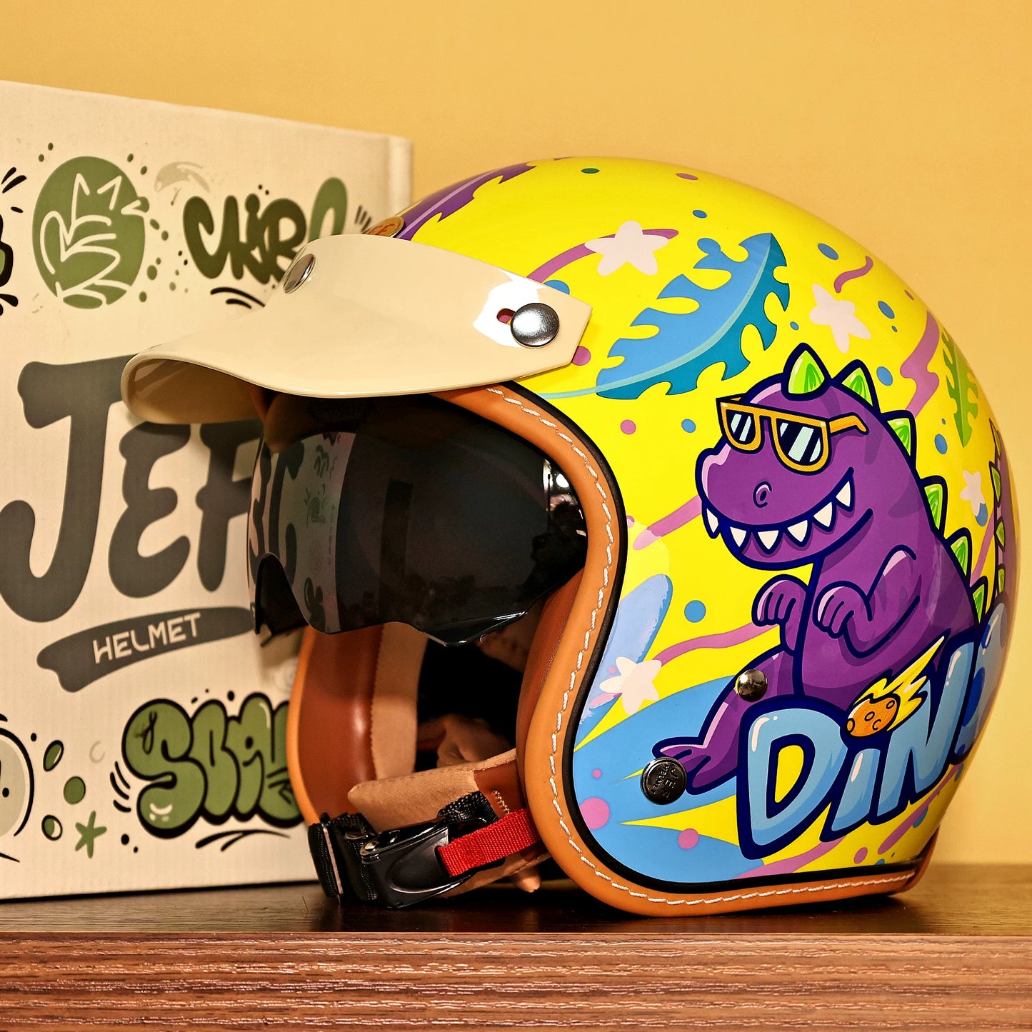 Taiwan JEF children's helmet female 3C four-season helmet spring and summer male students electric vehicle motorcycle cute hard hat