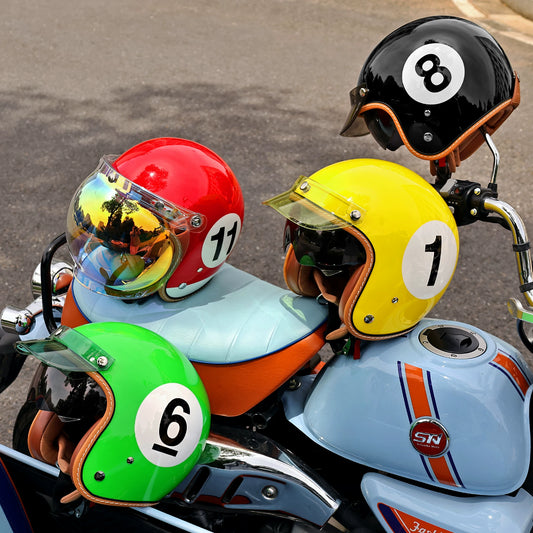 Taiwan JEF Retro Helmet, Women's Cruiser Motorcycle Half Helmet, Men's Personality 3C Summer Cool Lining, 3/4 Helmet, Four Seasons
