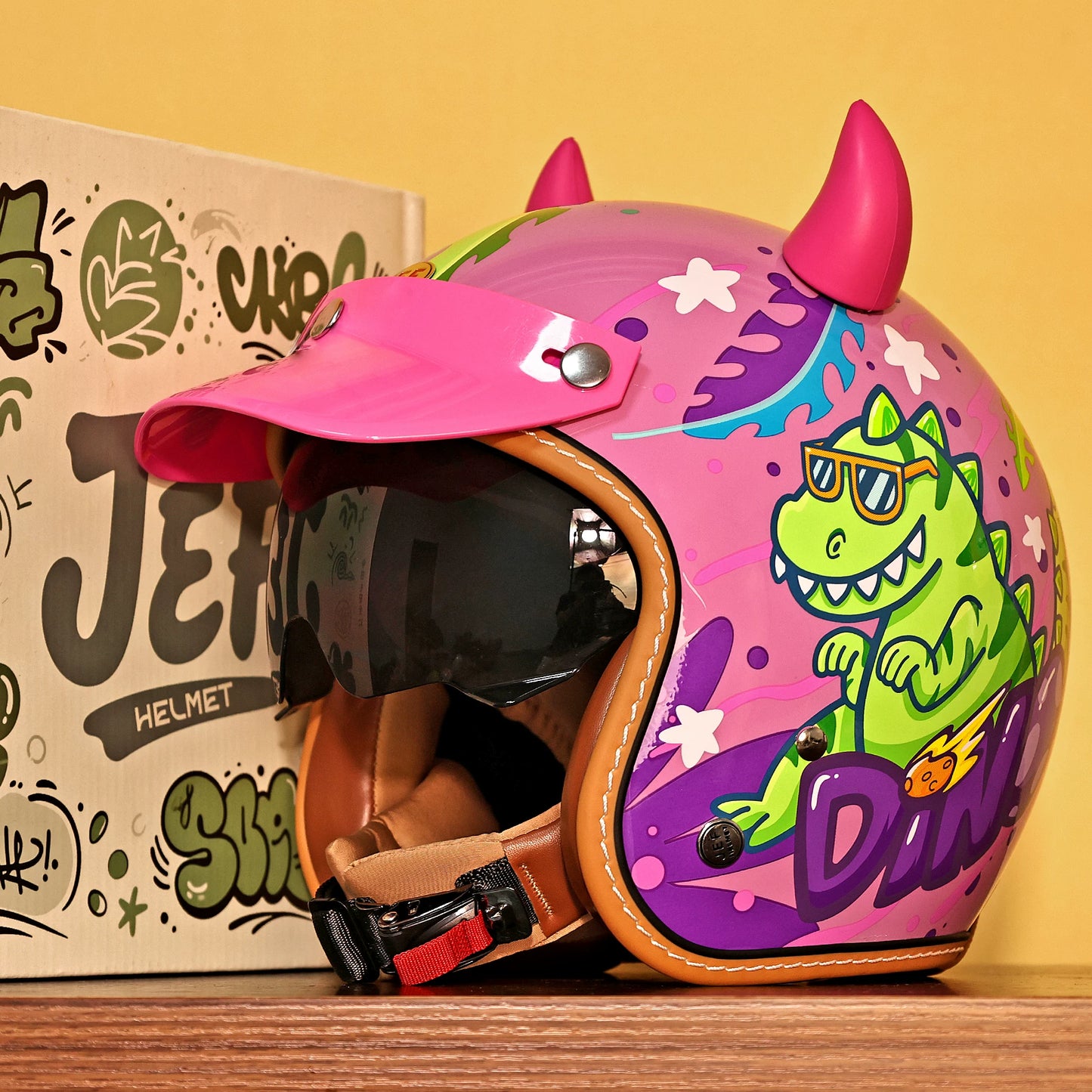 Taiwan JEF children's helmet female 3C four-season helmet spring and summer male students electric vehicle motorcycle cute hard hat
