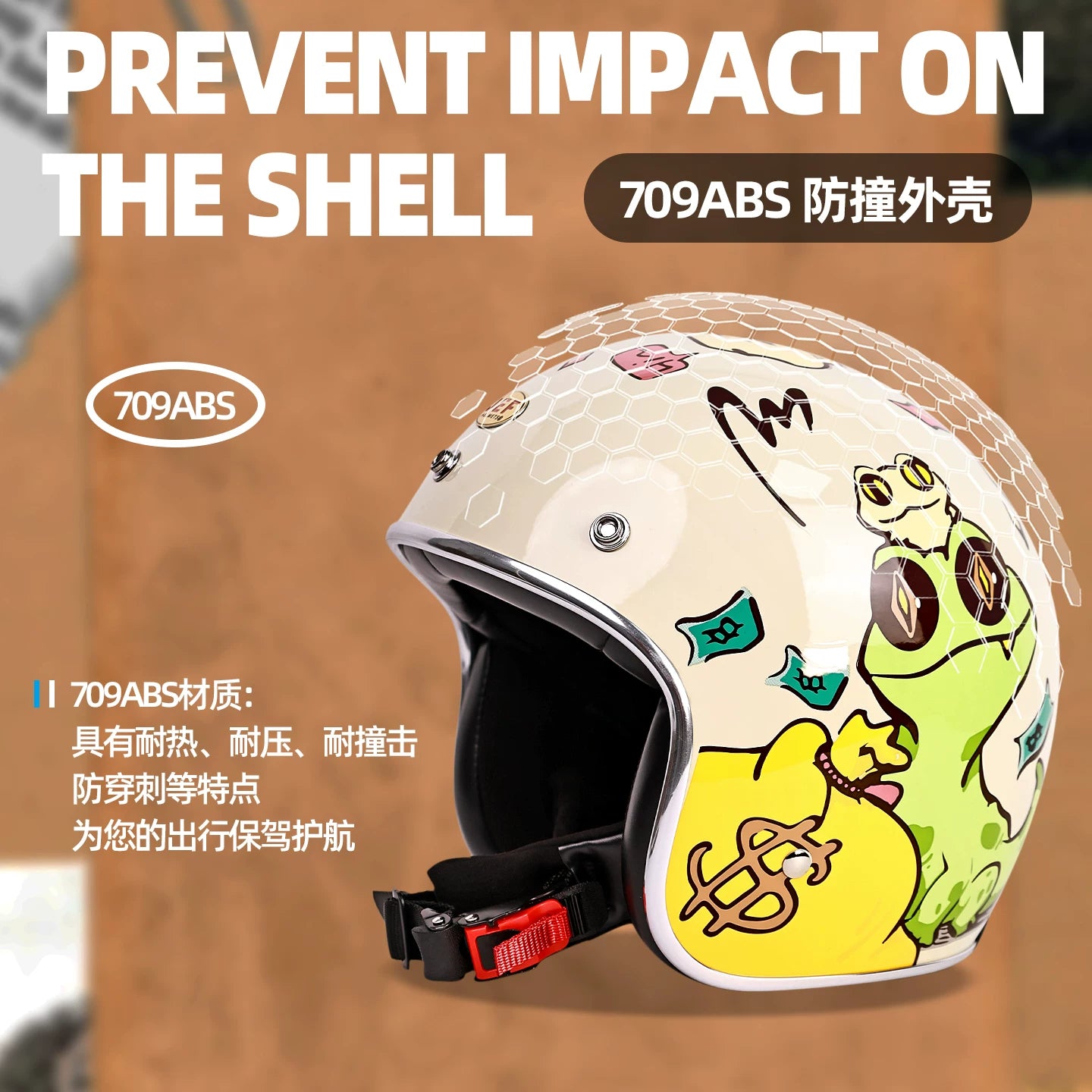 Taiwan JEF retro helmet men's and women's spring and summer electric pedal motorcycle riding helmet 3C three-quarter helmet