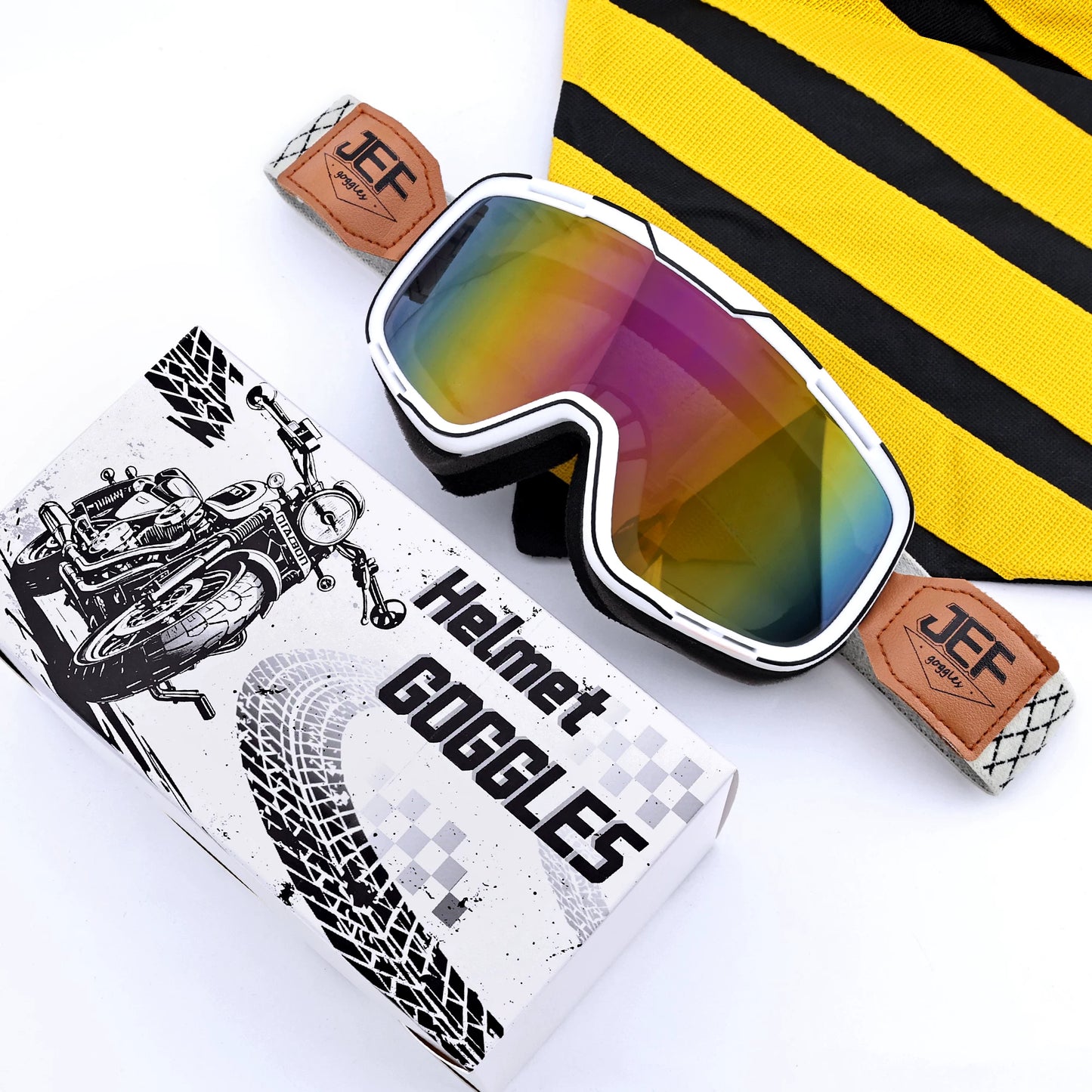 Taiwan JEF motorcycle goggles helmet universal goggles retro locomotive riding sun protection sand off-road glasses