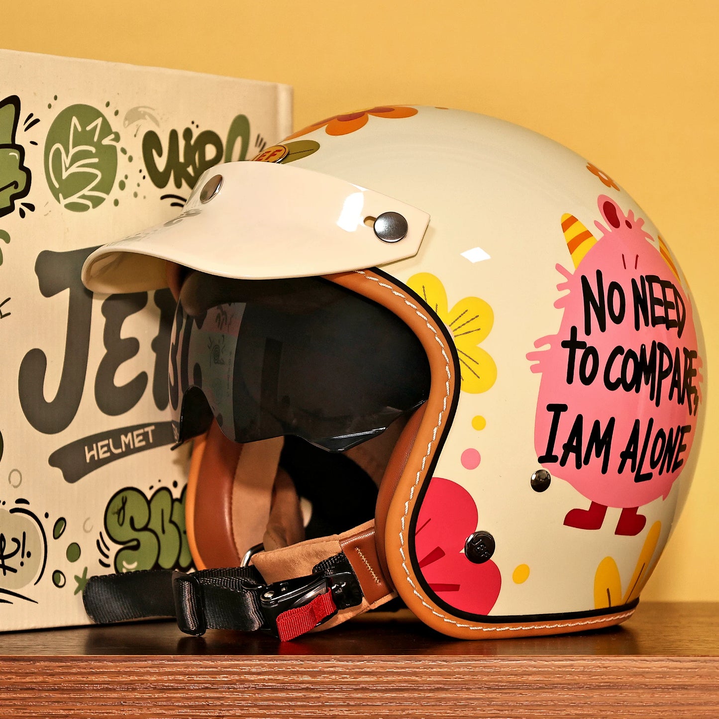 Taiwan JEF children's helmet female 3C four-season helmet spring and summer male students electric vehicle motorcycle cute hard hat