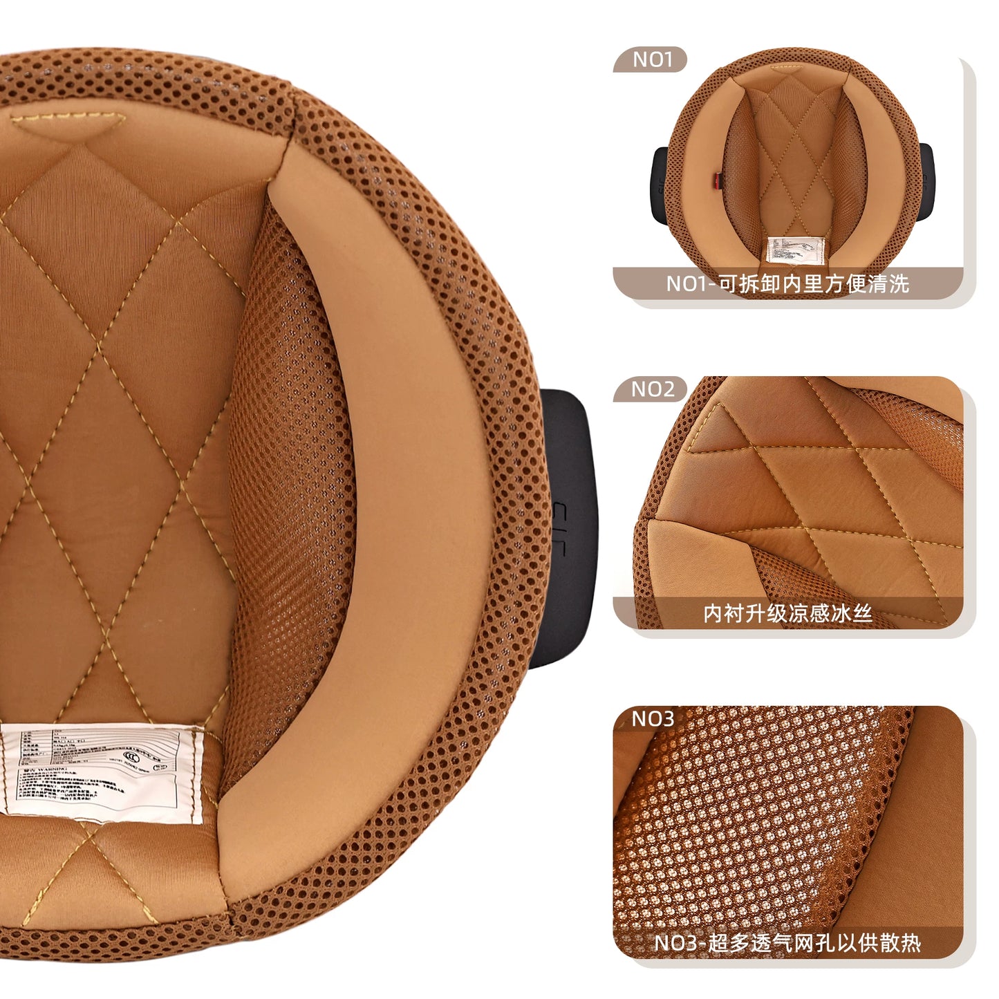 Taiwan helmet special cold silk cool lining summer breathable liner JEF315 suitable for EVO310 half helmet breathable