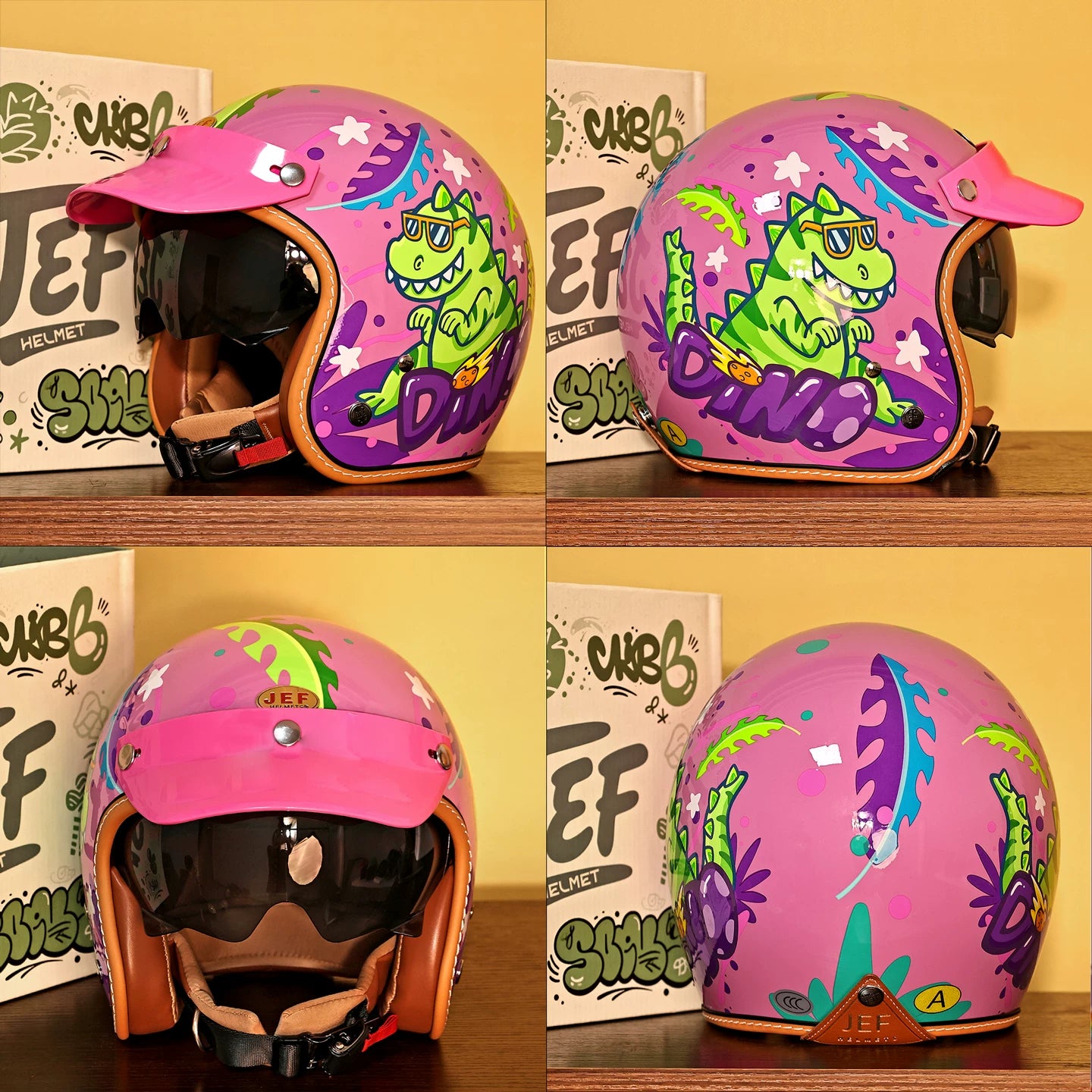 Taiwan JEF children's helmet female 3C four-season helmet spring and summer male students electric vehicle motorcycle cute hard hat