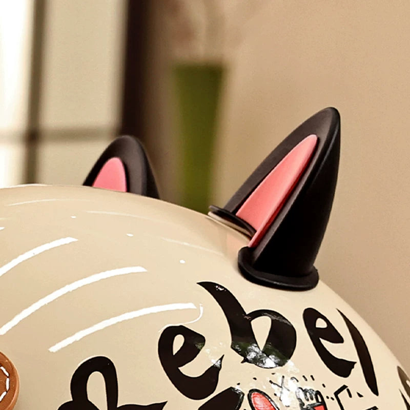 Bear ears, electric vehicles, motorcycle decorations, helmets, motorcycle light heads, cute cat ears, personality, high-value accessories