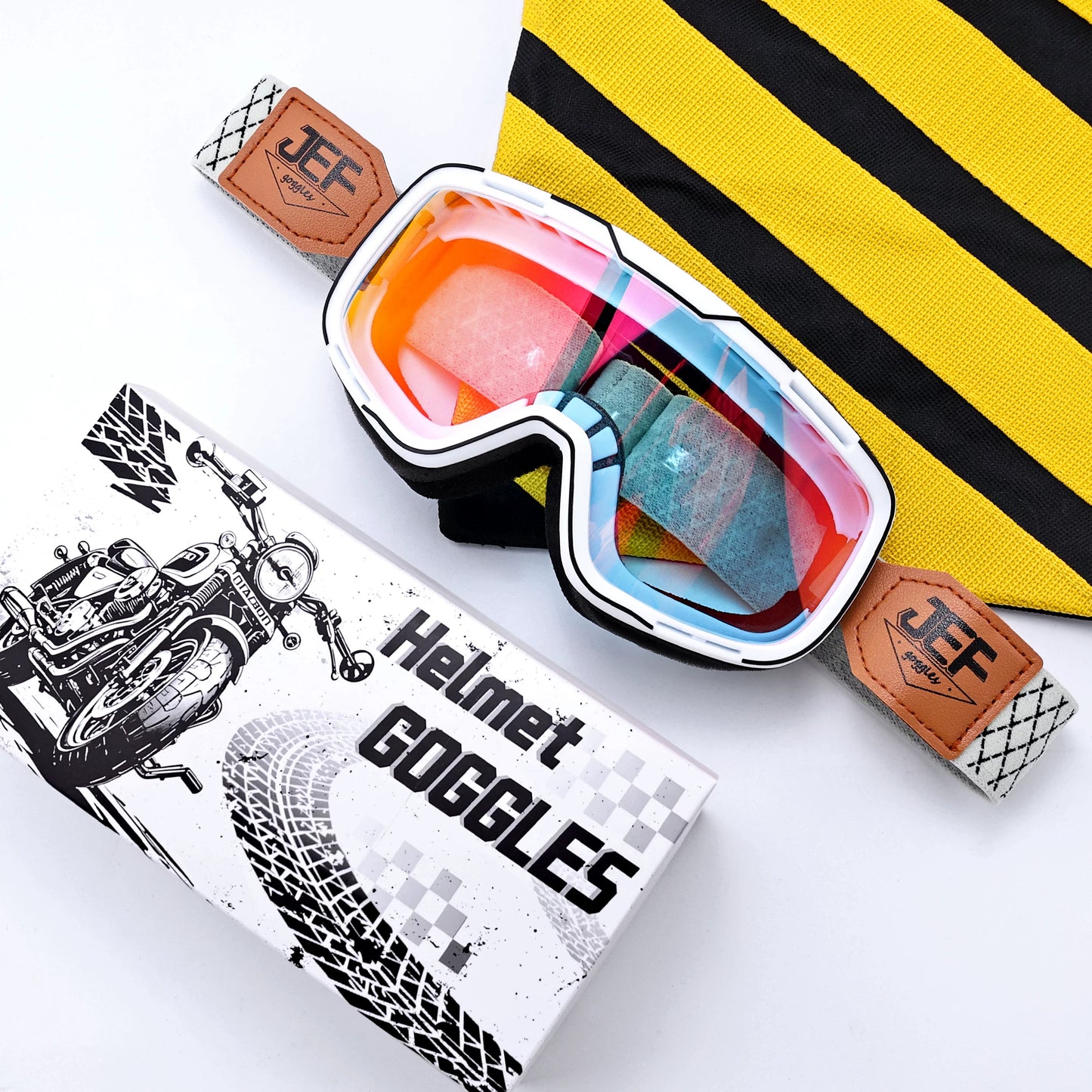 Taiwan JEF motorcycle goggles helmet universal goggles retro locomotive riding sun protection sand off-road glasses
